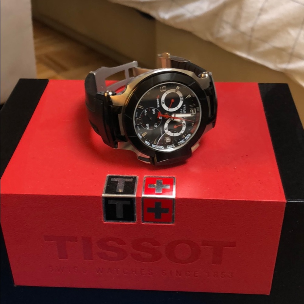 Men's Swiss Chronograph T-Race Black rubber strap